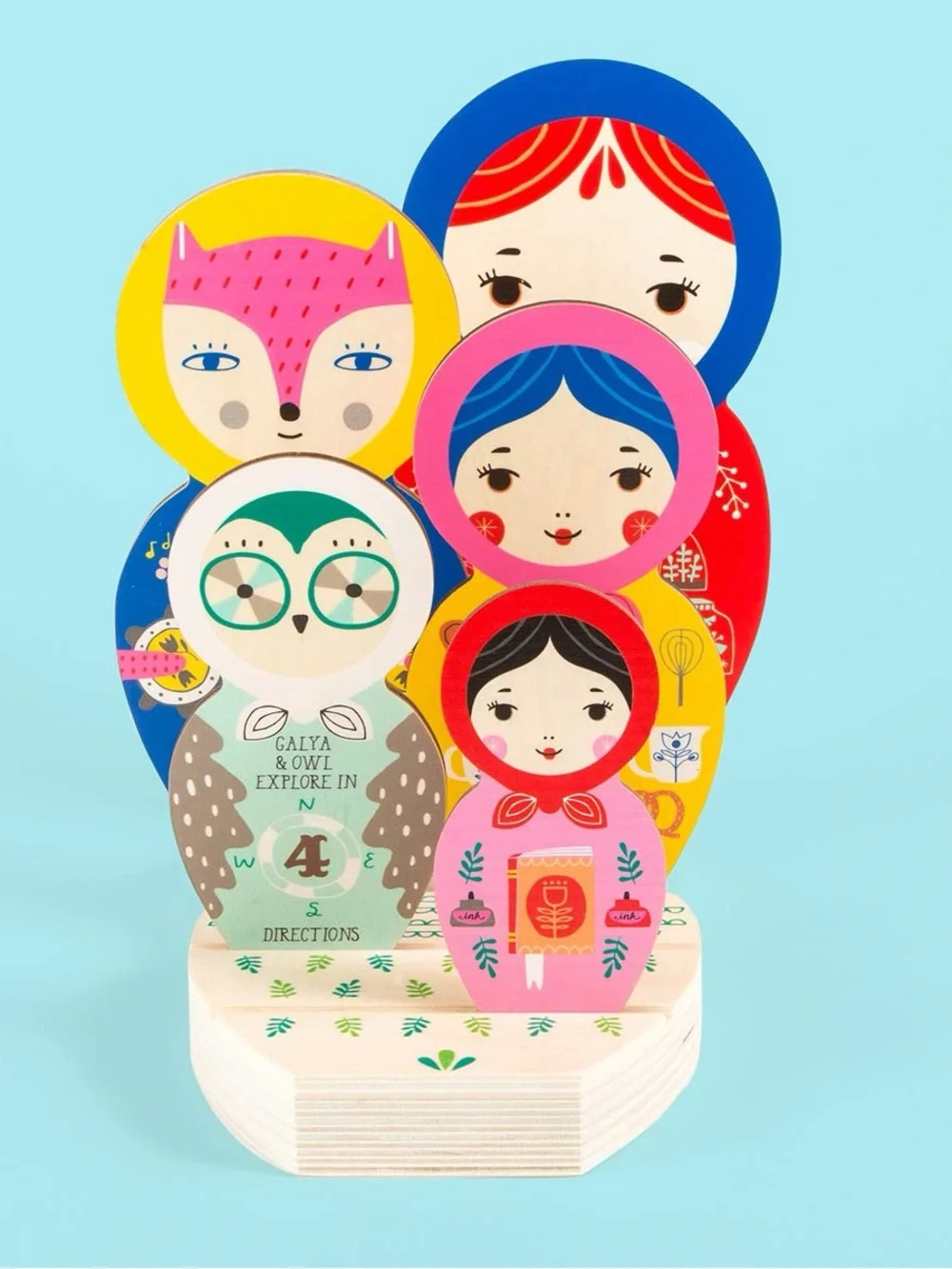 Wooden Nash’s nesting puzzle Dolls Play Set - Multicolor